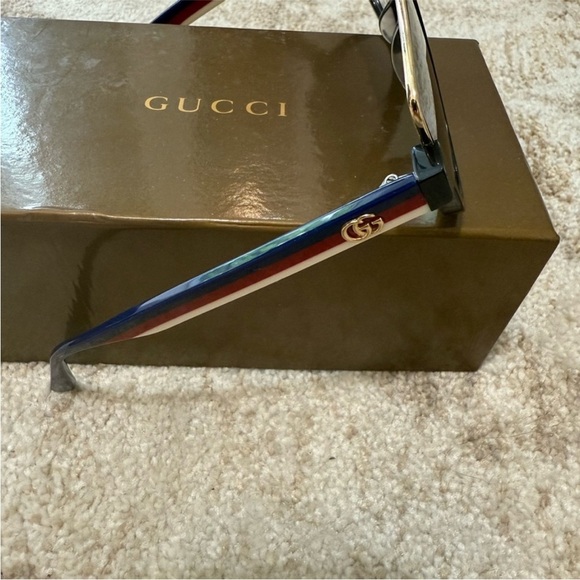Gucci Black Gradient Shield Sunglasses main image 4